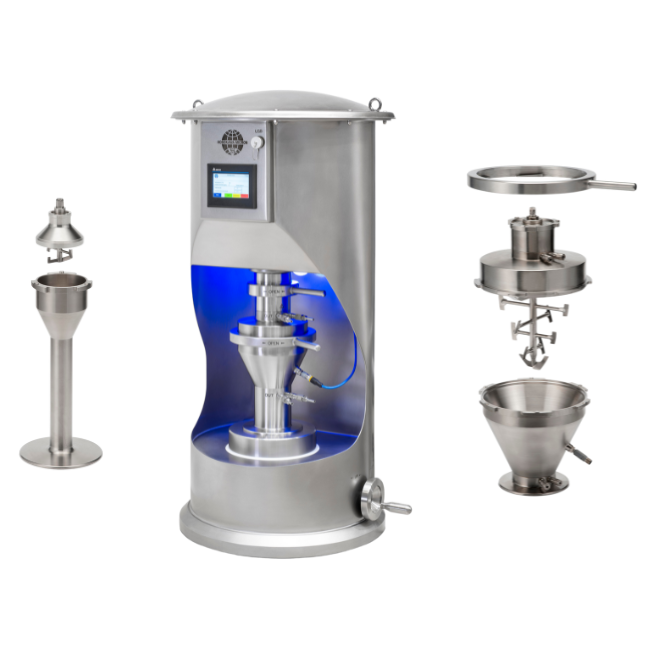 Powder inhalant blending with the Mini Cyclomix